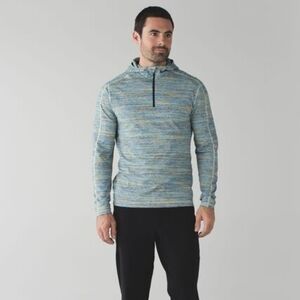 Lululemon Surge Warm Half Zip Hoodie Space Dye Blue Yellow Green Men’s or Unisex